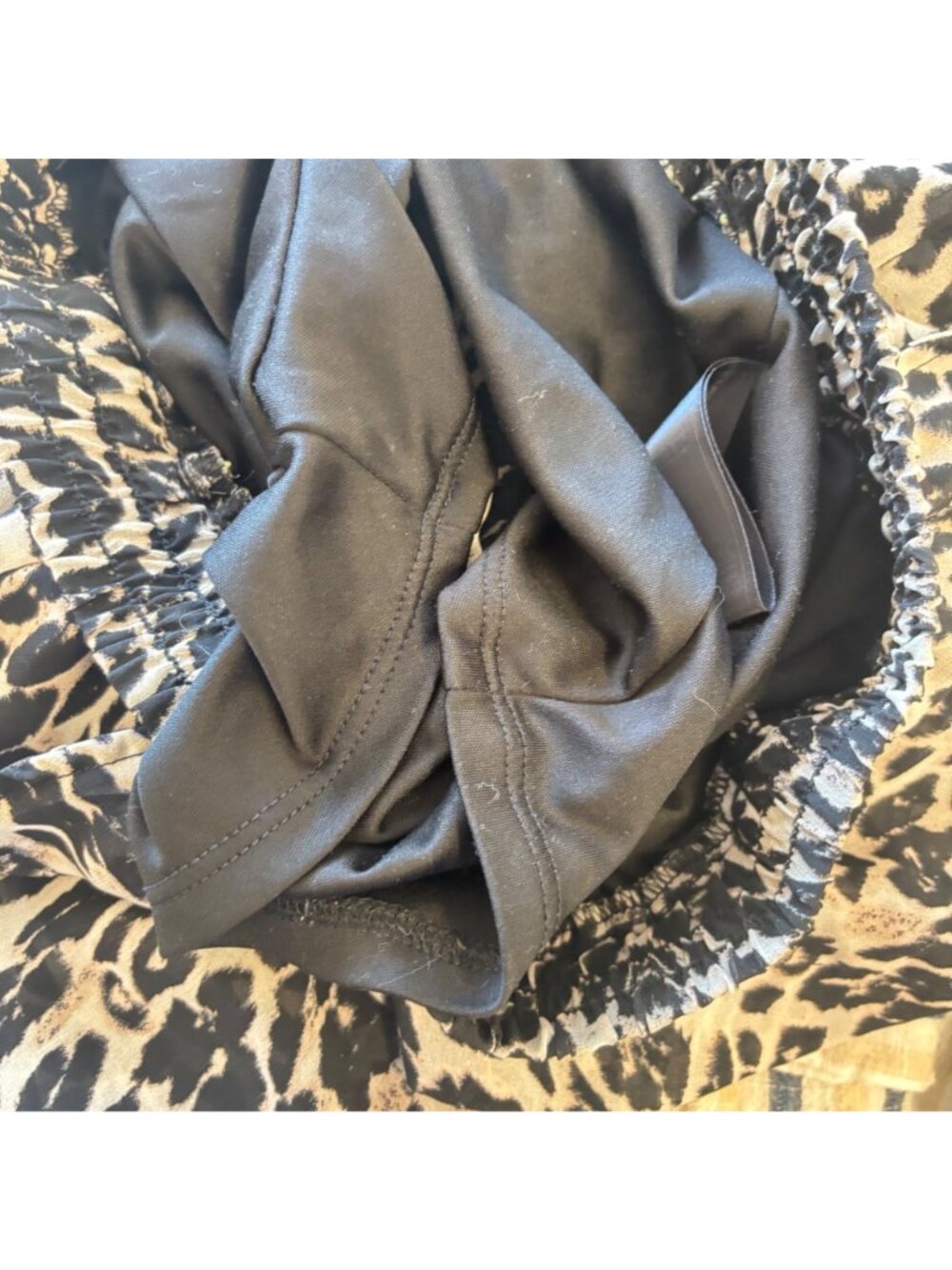 ✨3/$30 Kardashian Kollection Womens S Leopard Print Wide Leg Pants Palazzo - Picture 5 of 5